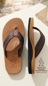 Yoga leather Flip Flops with Arch support